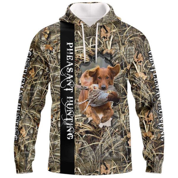 Pheasant Hunting Dog Hoodie, Dog Hoodie For Humans