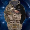 Moose Hunting – Personalized Name 3D Zipper hoodie – Tad 134